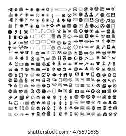 solid icons set illustration design