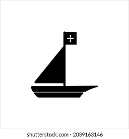 solid icons, transportation, Boat, vector illustrations