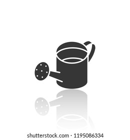 solid icons for Watering can and shadow,vector illustrations