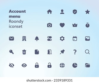 Solid icons for web, mobile apps menu, games tab bar, presentations and much more