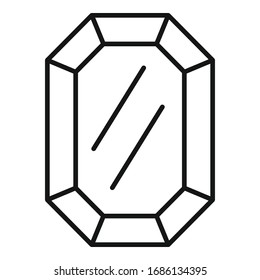 Solid jewel icon. Outline solid jewel vector icon for web design isolated on white background