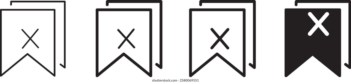 solid logo illustration, pictogram isolated on white ,Bookmark button icons. Flat, color, bookmark buttons set
