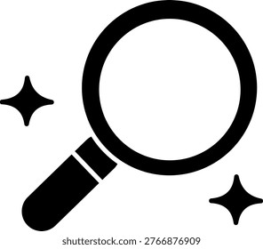 Solid magnifying glass search discovery tool