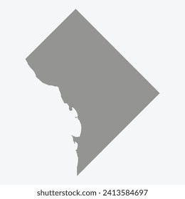 a solid map of Washington DC