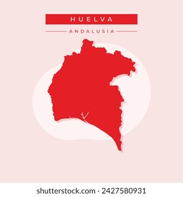 Solid and mesh vector map of Huelva Province. Linear carcass 2D triangular mesh in vector EPS format, geographic templates for economics illustrations.