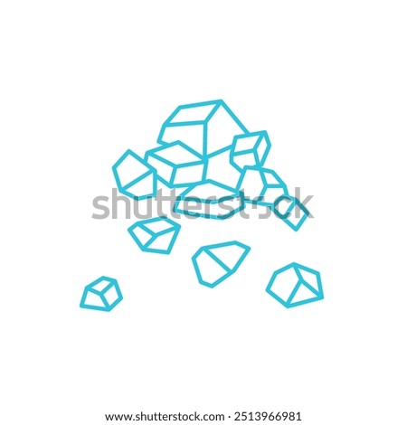 Solid mineral salt icon. Isolated on white background. 
