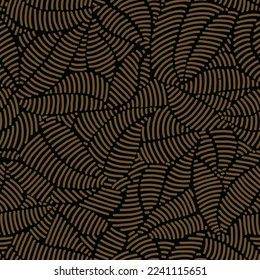 a solid monochrome simple cartoon shape lines leaves motif with black background illustration vector full all-over textile and paper print designs digital image