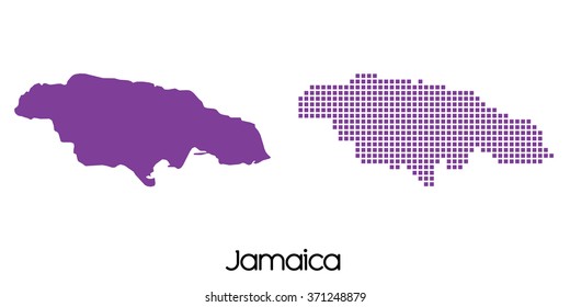 A Solid and Mosaic Map of  Jamaica