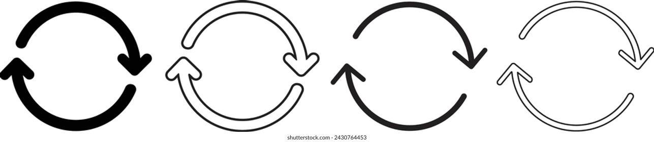 Solid and outline reload icon, Reload icon vector, in trendy flat style isolated on white background. Reload icon illustration vector file eps 10