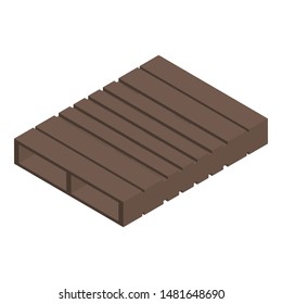 Solid pallet icon. Isometric of solid pallet vector icon for web design isolated on white background