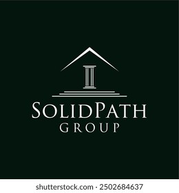 Solid path group financial law and attorney logo design ideas business name editable vector template  royalty free image