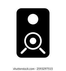 Solid PC speaker icon with a bold and modern design. Ideal for audio, sound systems, technology, and multimedia themes.