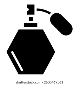 solid perfume icon vector. single icon transparent background