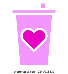 solid pink valentine illustration vector and logo new year icon perfect. Icon sign from modern collection for web. Nice design perfect.