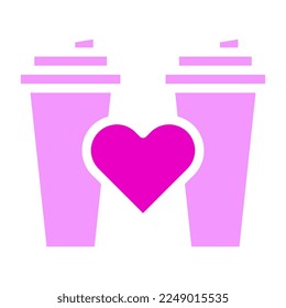 solid pink valentine illustration vector and logo new year icon perfect. Icon sign from modern collection for web. Nice design perfect.