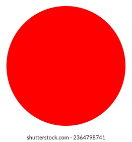 A solid red dot on white color. 