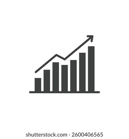 A Solid Representation of a Bar Chart With an Upward Trend