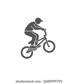 A Solid Representation of a Bmx Bike Performing a Stunt