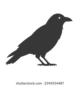 A Solid Representation of a Crow, Symbolizing Adaptability and Intelligence
