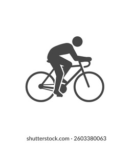 A Solid Representation of a Cyclist Riding a Road Bike