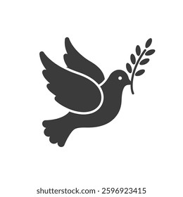 A Solid Representation of a Dove, Symbolizing Peace and Harmony