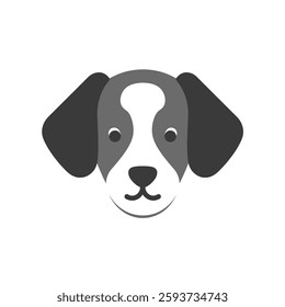 A Solid Representation of a Dog’s Face, Symbolizing Loyalty and Companionship