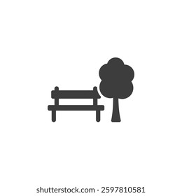 A Solid Representation of a Park Bench With a Tree, Symbolizing Public Parks and Green Spaces in Community Planning