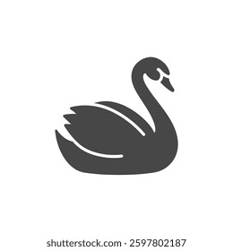 A Solid Representation of a Swan, Symbolizing Elegance and Purity