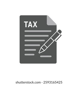A Solid Representation of a Tax Document With a Pen