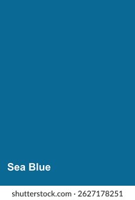solid Sea blue background simple color.Deep and natural ocean tone, great for marine themes and tranquil moods.
