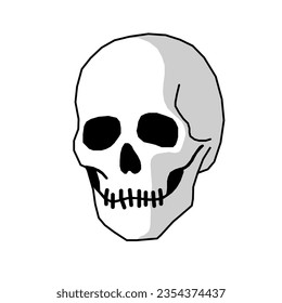 Solid skull icon. Scary skeleton head. Halloween party vector design concept, glyph style pictogram on white background.