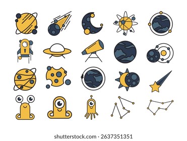 Solid Space Galactic Icon Element
