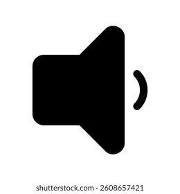 Solid speaker icon variation representing audio output or sound notification