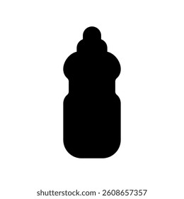 Solid sports water bottle icon for hydration during physical activity