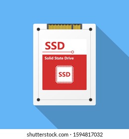 Solid State Device Flat Icon Illustration Vector