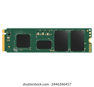 Solid State Drive. SSD isolated on white background