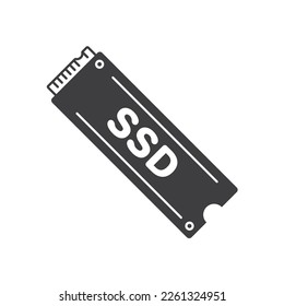 Solid-State-Laufwerk, SSD-Vektorsymbol