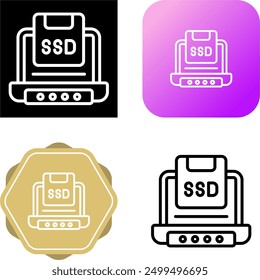 Solid State Drive Unique Vector Icon Illustration