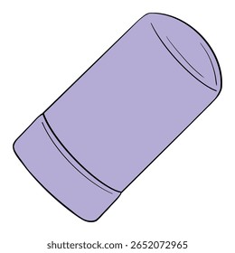 Desodorante antitranspirante en barra sólida. Dibujo aislado en el fondo blanco. Dibujado a mano ilustración digital colorida. Pegatina para imprimir. Alta resolución. VECTOR EPS10 e IPG