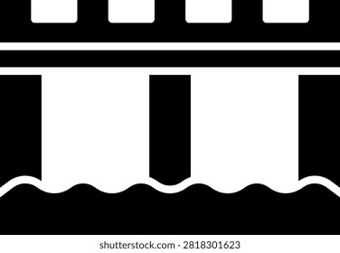 Solid stone bridge spanning across a flowing river of water. This civil engineering structure represents medieval travel routes and kingdom infrastructure. Great for historical trade route maps and medieval town planning.