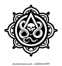 A solid style icon of dark mark symbol