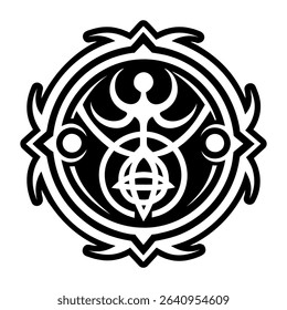 Solid style icon depicting fertility symbol