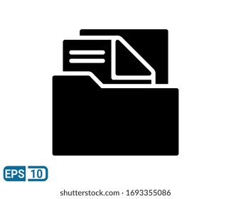 solid style icon of document. high quality vector on white background. EPS 10