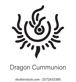 A solid style icon of dragon cummunion