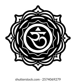 A solid style icon of emotional chakra symbol