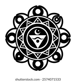 A solid style icon of joy chakra symbol