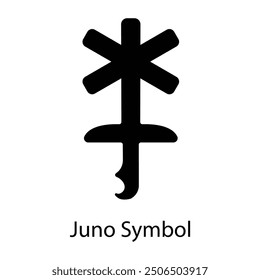 A solid style icon of juno symbol 