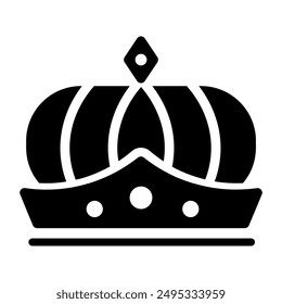 A solid style icon of majestic crown 