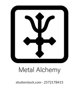 A solid style icon of metal alchemy