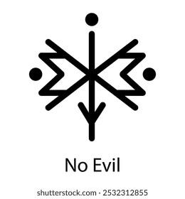 A solid style icon of no evil symbol 